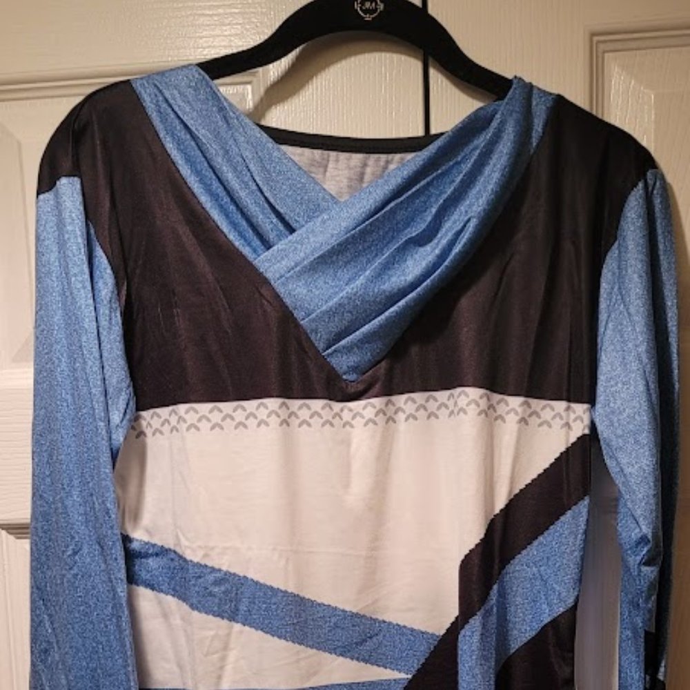Tunic Color Block Long Sleeve Shirt